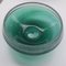 Emerald-Colored Glass Bowl with Bubble Inclusions 3