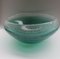 Emerald-Colored Glass Bowl with Bubble Inclusions 1