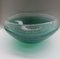 Emerald-Colored Glass Bowl with Bubble Inclusions, Image 1