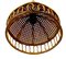 Lámpara de araña Riviera francesa redonda de bambú y ratán, años 60, Imagen 3