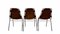 Les Arcs Esszimmerstühle aus cognacfarbenem Leder & verchromtem Metall von Charlotte Perriand, Italien, 1970er, 3er Set 3