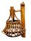 Lámpara de pared italiana de bambú y ratán, años 60, Imagen 3