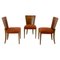 Art Deco H-214 Dining Chairs by Jindrich Halabala for UP Závody, Set of 3, Image 1