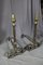 Wrought Iron and Bronze Andirons, Set of 2 2