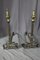Wrought Iron and Bronze Andirons, Set of 2 1