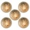 Textured Dots Glass Wall Light by Hillebrand, 1960s 1