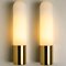 Opaque Glass and Brass Wall Light by Limburg, Germany, 1970s, Image 4