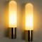 Opaque Glass and Brass Wall Light by Limburg, Germany, 1970s 7
