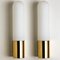 Opaque Glass and Brass Wall Light by Limburg, Germany, 1970s 12