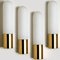 Opaque Glass and Brass Wall Light by Limburg, Germany, 1970s 2