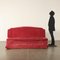 Red Velvet Sofa, 1950s, Image 2