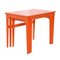 Orange Lacquered Wood Nesting Coffee Tables, Set of 3 2