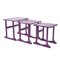 Tavolini ad incastro in legno laccato viola, set di 3, Immagine 2