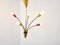 Lámpara de araña italiana Mid-Century de latón, años 60, Imagen 3