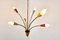 Lustre Mid-Century en Laiton, Italie, 1960s 6