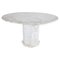 Vintage Round White Marble Dining Table, 1970s 1