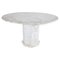 Vintage Round White Marble Dining Table, 1970s, Image 1