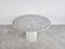 Vintage Round White Marble Dining Table, 1970s 4