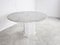Mesa de comedor vintage redonda de mármol blanco, años 70, Imagen 2
