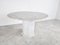 Mesa de comedor vintage redonda de mármol blanco, años 70, Imagen 6