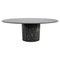 Vintage Oval Black Marble Dining Table, 1970s 1