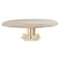 Vintage Travertine Dining Table in the Style of Carlo Scarpa, 1970s 1