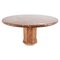 Large Vintage Round Red Marble Dining Table, 1970s, Image 1