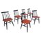 Fanett Dining Chairs by Ilmari Tapiovaara for Edsby Verken, 1960s, Set of 6 1
