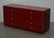 Mid-Century Modern Oak and Bakelite Chest of Drawers in Red 3