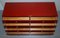 Mid-Century Modern Oak and Bakelite Chest of Drawers in Red 10