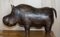 Vintage Brown Leather Hippopotamus Footstool from Dimitri Omersa 10
