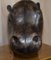 Vintage Brown Leather Hippopotamus Footstool from Dimitri Omersa 15