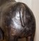 Vintage Brown Leather Hippopotamus Footstool from Dimitri Omersa 9