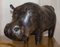 Repose-Pieds Hippopotame Vintage en Cuir Marron de Dimitri Omersa 14