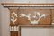 Cornice vittoriana antica in legno di pino intagliato e gesso, Immagine 11