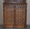 Huge Antique English Gothic Revival Hand-Carved Oak Library Bookcase with Drawers 3