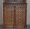 Huge Antique English Gothic Revival Hand-Carved Oak Library Bookcase with Drawers, Image 3