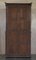 Huge Antique English Gothic Revival Hand-Carved Oak Library Bookcase with Drawers 16