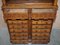 Huge Antique English Gothic Revival Hand-Carved Oak Library Bookcase with Drawers, Image 10