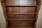Huge Antique English Gothic Revival Hand-Carved Oak Library Bookcase with Drawers 9