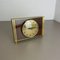 Modernist Teak & Brass Table Clock from Dugena, Germany, 1960s, Image 5