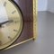 Horloge de Table Moderniste en Teck et Laiton de Dugena, Allemagne, 1960s 11