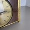 Modernist Teak & Brass Table Clock from Dugena, Germany, 1960s, Image 11