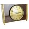 Modernist Teak & Brass Table Clock from Dugena, Germany, 1960s 1