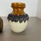 Multi-Colored Op Art Fat Lava Ceramic Vases from Bay Keramik, Germany, Set of 3 16