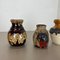 Multi-Colored Op Art Fat Lava Ceramic Vases from Bay Keramik, Germany, Set of 3 14