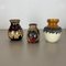 Multi-Colored Op Art Fat Lava Ceramic Vases from Bay Keramik, Germany, Set of 3 9