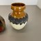 Jarrones Op Art Fat Lava multicolor de cerámica de Bay Keramik, Germany. Juego de 3, Imagen 8