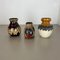 Multi-Colored Op Art Fat Lava Ceramic Vases from Bay Keramik, Germany, Set of 3, Image 2