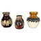 Jarrones Op Art Fat Lava multicolor de cerámica de Bay Keramik, Germany. Juego de 3, Imagen 1